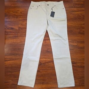 G/Fore Pants Golf Core 5 Pocket Sueded Twill Stone Khaki Men's Size 36/32